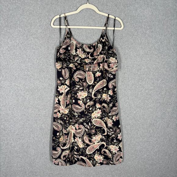 Renee C Dress Small Navy Paisley Tiered Cottage Feminine Resort Cruise Boho USA - Picture 1 of 11